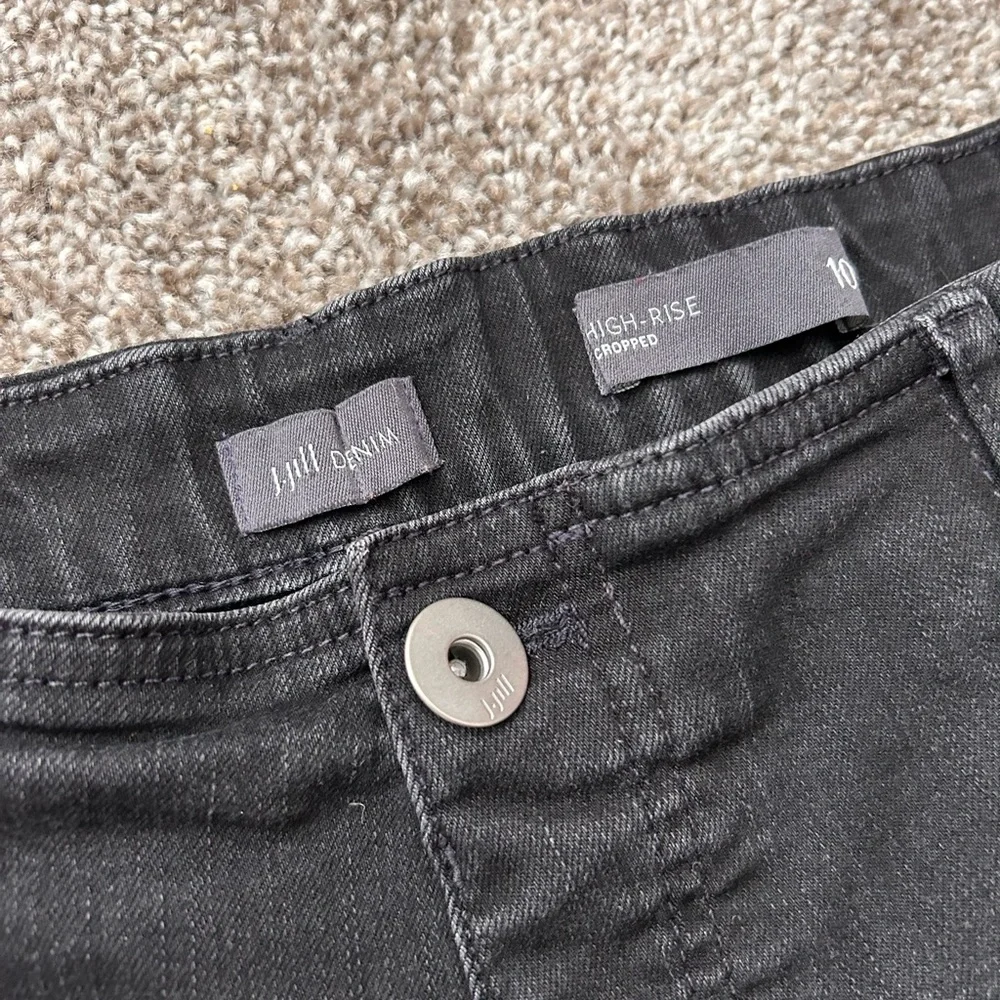 J.Jill High Rise Cropped Jeans – Size 10 black cotton pants - Picture 7 of 14